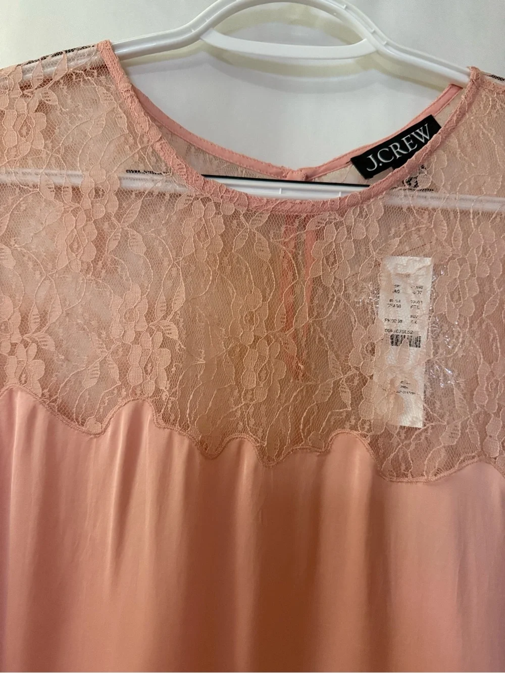 J. CREW Satin and Lace Blouse Size 3X